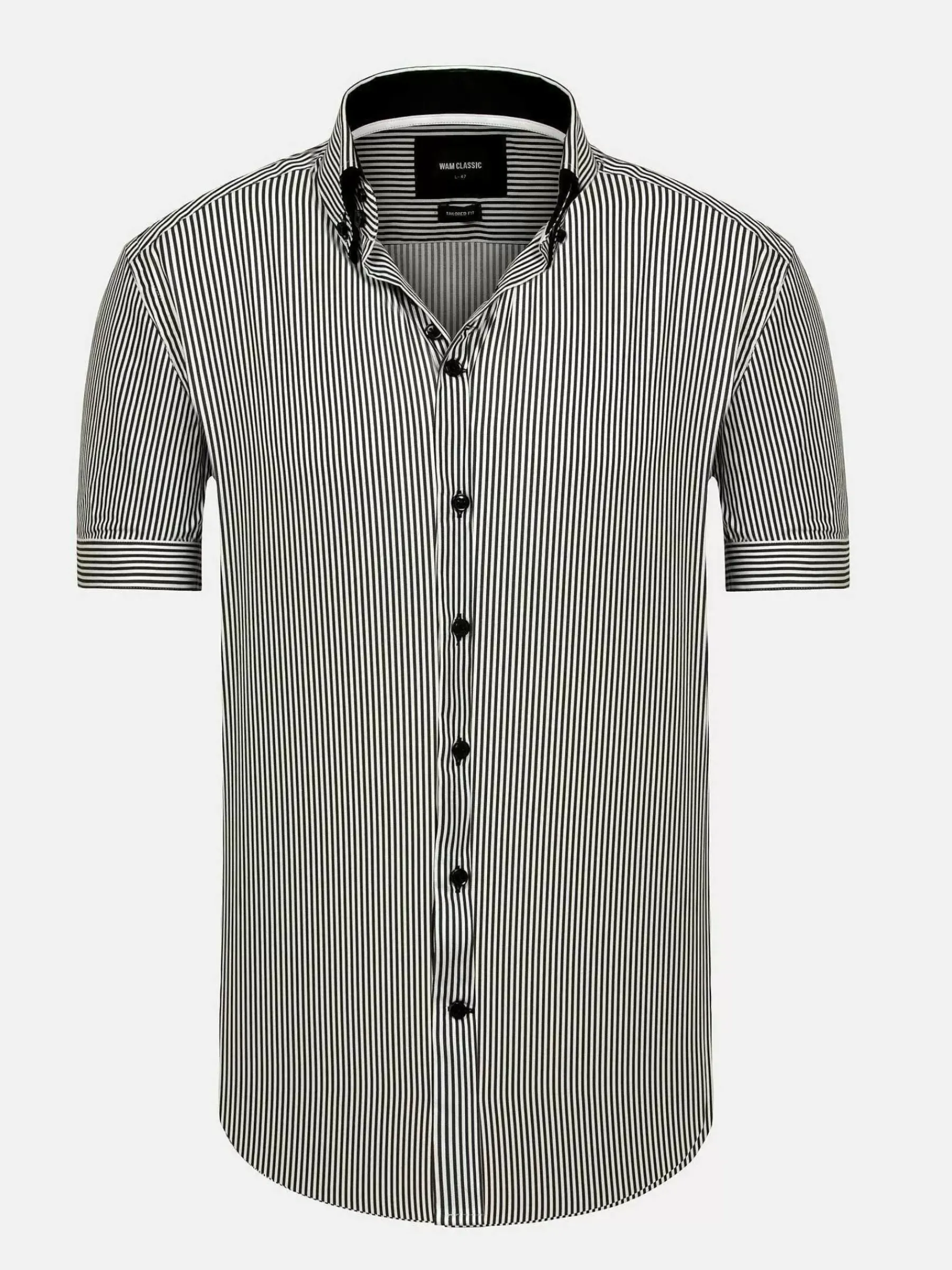 Wam Denim Aire Black Overhemd Korte Mou| Overhemd Korte Mouwen