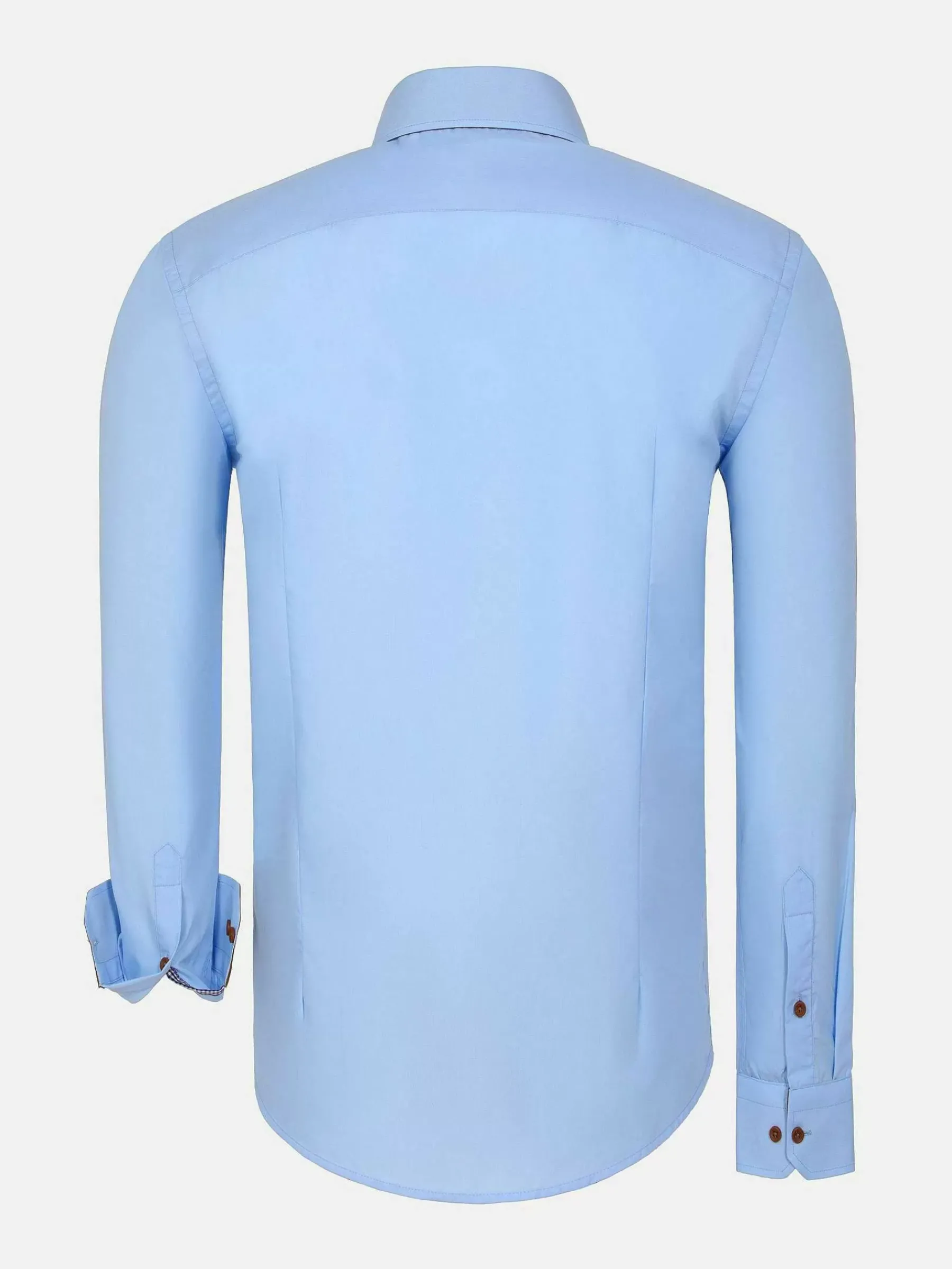 Wam Denim Ales Solid Structured Blue Overhemd Lange Mouw| Overhemd Lange Mouwen