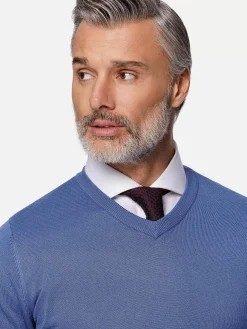 Wam Denim Athens V-Neck Royal Blue Sweater| Sweaters