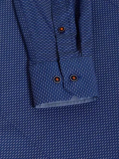 Wam Denim Braxton Regular Fit Royal Blue Overhemd| Overhemd Lange Mouwen