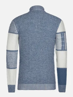 Wam Denim Cambridge Pattern Blue White Truien| Truien