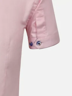 Wam Denim Cassiues Tailored Fit Pink Overhemd| Overhemd Korte Mouwen