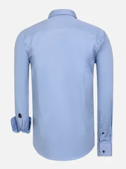 Wam Denim Catalina Blue Solid Overhemd Lange Mouw| Overhemd Lange Mouwen