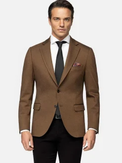 Wam Denim Crouse Wide Lapel Brown Colbert| Colberts
