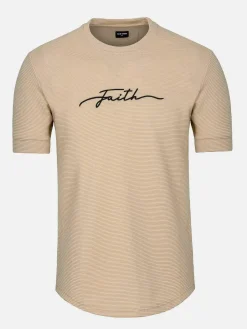 Wam Denim Dambas Signature Crew Neck T-Shirt Beige| T-Shirts