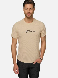 Wam Denim Dambas Signature Crew Neck T-Shirt Beige| T-Shirts