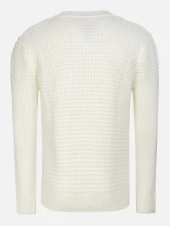 Wam Denim Dover Slim Fit V-Neck Off-White Truien| Truien