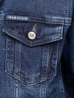 Wam Denim Echten Slim Fit Hoodie Navy Vesten| Vesten