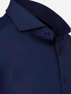 Wam Denim Everest Stretched Navy Overhemd Lange Mouw| Overhemd Lange Mouwen