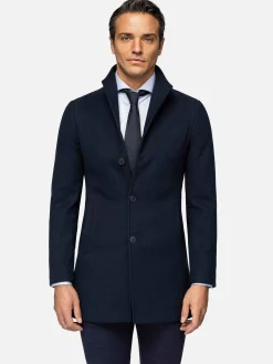 Wam Denim Franklin Widespread Notch Collar Dark Navy Manteljassen| Manteljassen