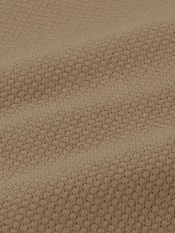Wam Denim Henry Pique Knit Brown Polo| Polo'S