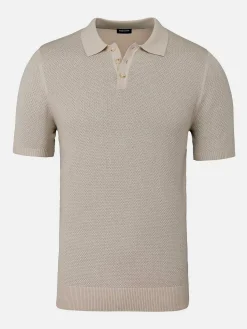 Wam Denim Henry Pique Knit Light Beige Polo| Polo'S