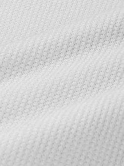 Wam Denim Henry Pique Knit White Polo| Polo'S