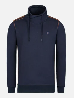 Wam Denim Horizon Turtleneck Navy Sweater| Sweaters