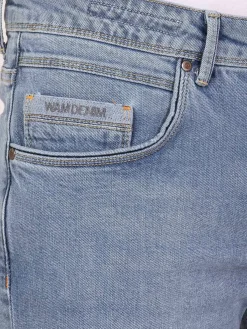 Wam Denim Kerry Solid Blue Regular Fit Denim Short| Shorts