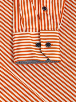 Wam Denim Kevin Regular Fit Orange Overhemd| Overhemd Lange Mouwen