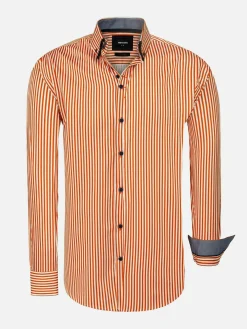 Wam Denim Kevin Regular Fit Orange Overhemd| Overhemd Lange Mouwen