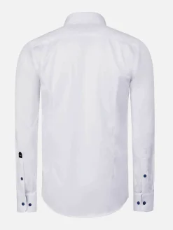 Wam Denim Lance Solid White Overhemd Lange Mouw| Overhemd Lange Mouwen