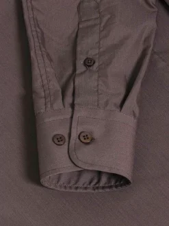 Wam Denim Leira Solid Brown Overhemd Lange Mouw| Overhemd Lange Mouwen