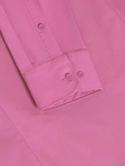 Wam Denim Leira Solid Dark Pink Overhemd Lange Mouw| Overhemd Lange Mouwen
