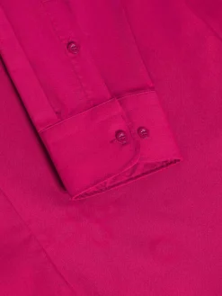 Wam Denim Leira Solid Fuchsia Overhemd Lange Mouw| Overhemd Lange Mouwen