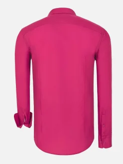 Wam Denim Leira Solid Fuchsia Overhemd Lange Mouw| Overhemd Lange Mouwen