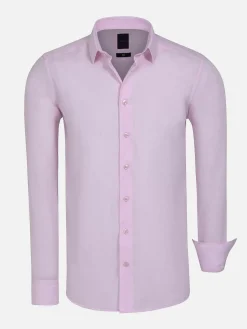 Wam Denim Leira Solid Pink Overhemd Lange Mouw| Overhemd Lange Mouwen