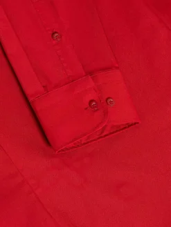 Wam Denim Leira Solid Red Overhemd Lange Mouw| Overhemd Lange Mouwen