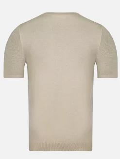 Wam Denim Lucas Pique Knit Beige T-Shirt| T-Shirts