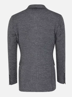 Wam Denim Minevra Checked Slim Fit Black Grey Colbert| Colberts