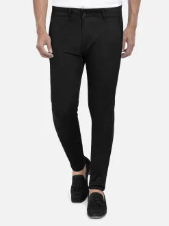 Wam Denim Moyale Stretch Washed Black Chino| Chino'S