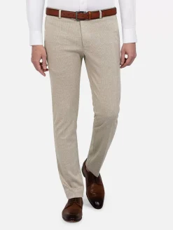 Wam Denim Mustaine Micro Patterned Beige Pants| Pantalons