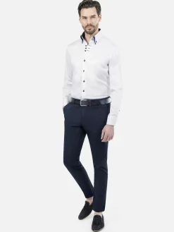 Wam Denim Overhemd 75488 Todi White| Overhemd Lange Mouwen
