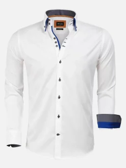 Wam Denim Overhemd 75488 Todi White| Overhemd Lange Mouwen