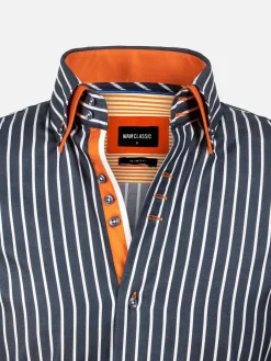 Wam Denim Overhemd 75459 Vasto Navy| Overhemd Lange Mouwen