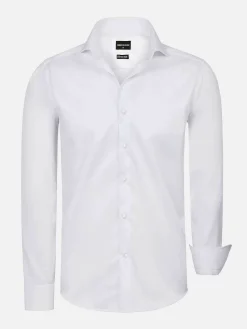 Wam Denim Overhemd Lang Mouw 75665 Harvey Specter White| Overhemd Lange Mouwen