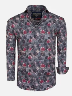 Wam Denim Overhemd Lange Mouw 57000 Anthracite Grey| Overhemd Lange Mouwen