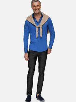 Wam Denim Overhemd Lange Mouw 75656 Beaufort Relly Blue| Overhemd Lange Mouwen