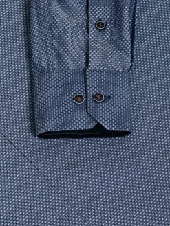 Wam Denim Overhemd Lange Mouw 59018 Braxton Navy| Overhemd Lange Mouwen