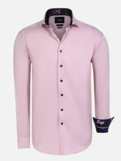 Wam Denim Overhemd Lange Mouw 59014 Brizon Pink| Overhemd Lange Mouwen