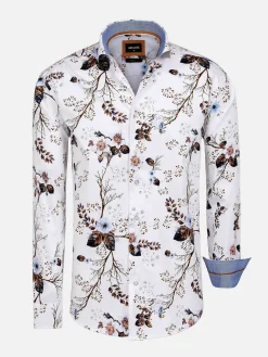 Wam Denim Overhemd Lange Mouw 59013 Clavant White| Overhemd Lange Mouwen
