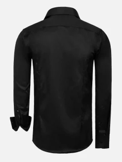 Wam Denim Overhemd Lange Mouw 75665 Harvery Specter Black| Overhemd Lange Mouwen