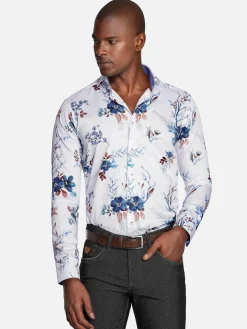Wam Denim Overhemd Lange Mouw 75701 Herbeumont White| Overhemd Lange Mouwen