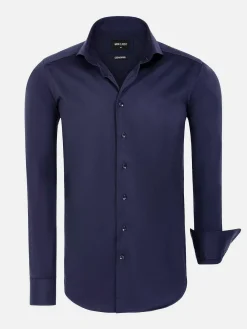 Wam Denim Overhemd Lange Mouw 75711 Monsebo Navy| Overhemd Lange Mouwen