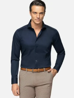 Wam Denim Overhemd Lange Mouw 75711 Monsebo Navy| Overhemd Lange Mouwen