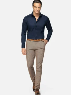 Wam Denim Overhemd Lange Mouw 75711 Monsebo Navy| Overhemd Lange Mouwen