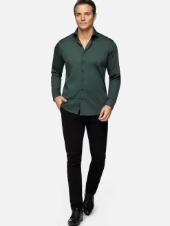 Wam Denim Overhemd Lange Mouw 75716 Morebo Green| Overhemd Lange Mouwen