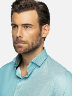 Wam Denim Overhemd Lange Mouw 75694 Murial Turquoise| Overhemd Lange Mouwen