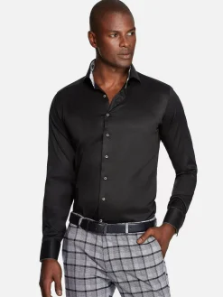 Wam Denim Overhemd Lange Mouw 75679 Pavel Black| Overhemd Lange Mouwen
