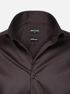 Wam Denim Overhemd Lange Mouw 75665 Pelle Brown| Overhemd Lange Mouwen